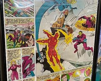 1980 Fantastic Four Framed Coca Cola Puzzle