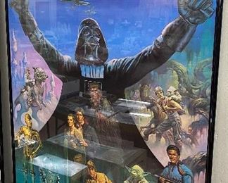 1980 Empire Strikes Back Framed Coca Cola Poster