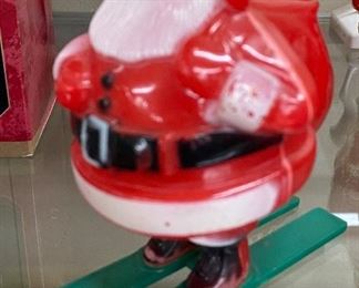 Vintage Santa on Skis