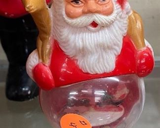Vintage Santa Candy Container