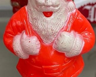 Vintage Plastic Santa Candy Container