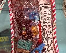 Old Christmas Fun Bag with Contents