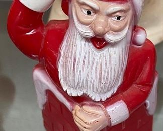 Vintage Santa in Chimney Figure