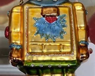 Glass Robot Ornament