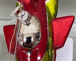 Glass Spaceship Ornament