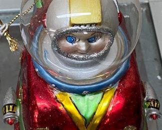 Glass Spaceman Ornament