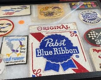 Flat of Vintage Plymouth Roadrunner Patches