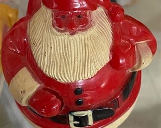 Vintage Santa on Skis Candy Container