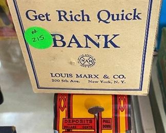 Old Marx Get Rich Quick Bank Mint in Box