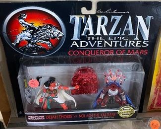 Tarzan the Epic Adventures Conqueror of Mars Figures on Card