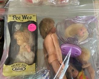 Bag of Vintage Miniature Dolls