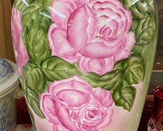 Large Floral Themed Vase