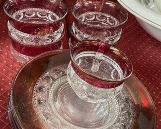 Cranberry Flashed Glassware