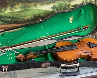 Violin with Paper Label
