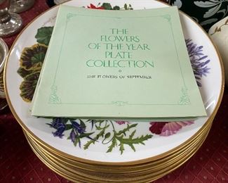Flower Themed Plate Collection