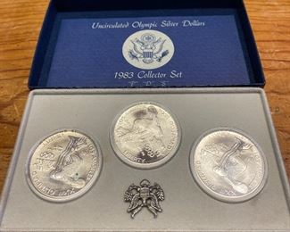 1983 Olympic Silver Dollar Collector Set