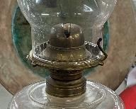 Greek Themed Oil Lamp with Faces