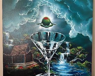 Michael Godard - “Zen Martini 2: Tranquility Found” L.E. Giclee Print on Canvas (#64/250) (2007); $875 or best offer!