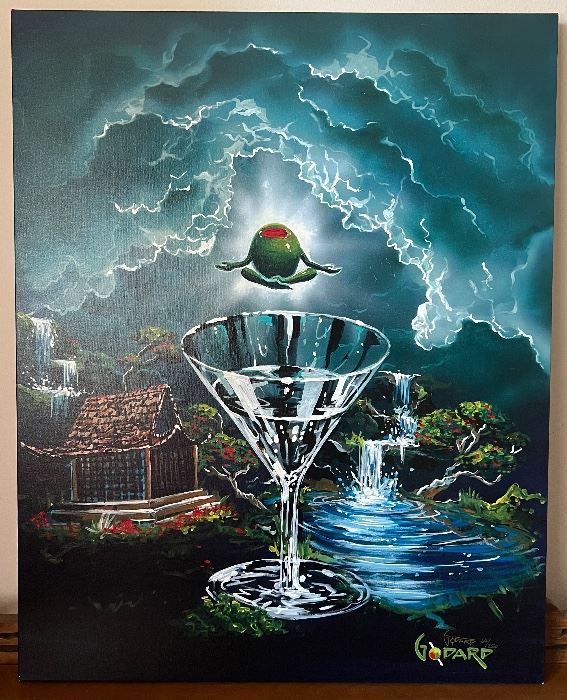 Michael Godard - “Zen Martini 2: Tranquility Found” L.E. Giclee Print on Canvas (#64/250) (2007); $875 or best offer!