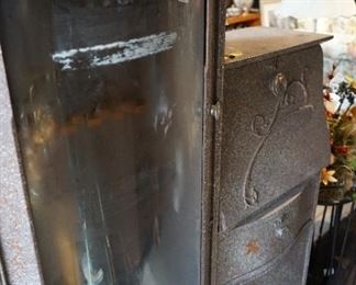 Antique Secretary Cabinet repurposed  to a Gun Case with curved glass.