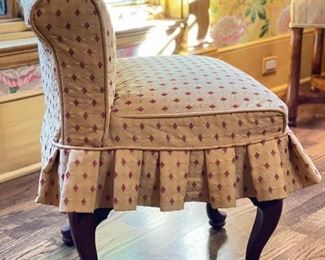 Antique Slipcovered Child's Chair with Pad Feet - 2 available. Each measures 16" W x 18" D. Photo 2 of 3.