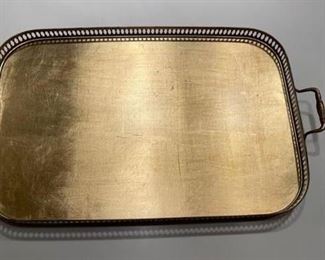 Gilt Metal Tray. Photo 2 of 2.