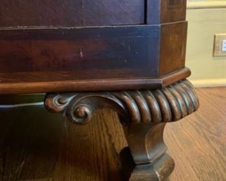 Antique Walnut Dutch China Cabinet. Measures 72" x 21" x 88" H. Photo 4 of 4.