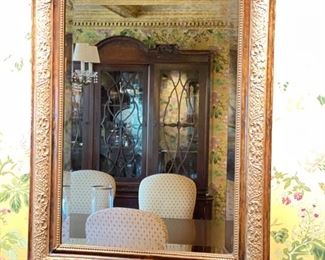 Antique Louis Philippe-Style Mirror. Measures 31" x 40" H. Photo 1 of 2.