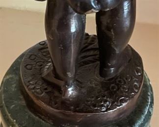 Bronze Figurine Mounted on Granite. Photo 2 of 4.