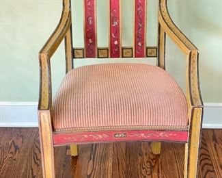 Vintage Hand-Painted Armchair. Photo 1 of 3.