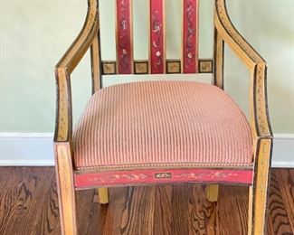 Vintage Hand-Painted Armchair. Photo 2 of 3.