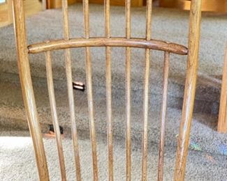 Set of 4 Welsh Farmhouse-Style Tall Back Windsor Side Chairs. Each Measures 20.5" W x 18" D with 17.5" Seat Height. Photo 2 of 3.