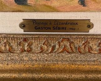 Gaston Sebire, "Paysage a Lezardrieux," oil painting on Canvas. Canvas Measures 38.5" x 31.25". Photo 2 of 3.