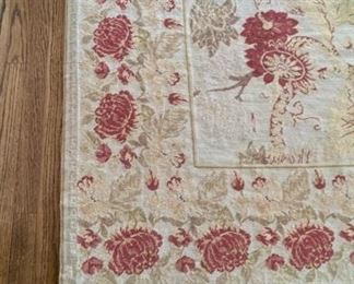 Vintage French Needlepoint Rug. Measures 15' 7" x 10' 10". Photo 2 of 3.