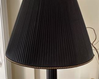 Ebony Grecian Column-Style Table Lamp. Measures 33" H to Finial. Photo 3 of 3.