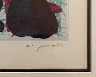 A. R. Penck, "Dschungel," Aquatint. Edition 21/25. Print Measures 21.5" W x 16.5" H. Photo 2 of 3.