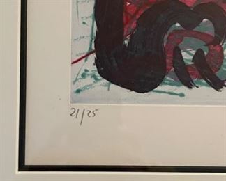 A. R. Penck, "Dschungel," Aquatint. Edition 21/25. Print Measures 21.5" W x 16.5" H. Photo 3 of 3.