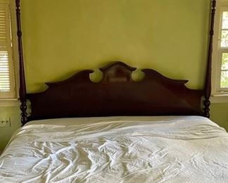 Mahogany Federal Style King Headboard. King Size Mattress Available, too.