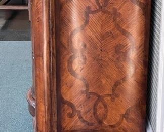 Honquest Flame Mahogany Serpentine Front Commode / Chest of Drawers with Marquetry. Measures 51" W x 21" D x 36.5" H. Photo 2 of 3.