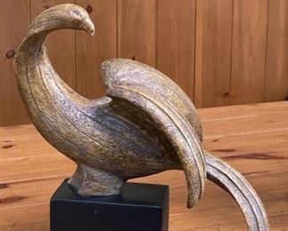 Carved Wood Bird. Measures 14” W x 17” H. Photo 1 of 3.