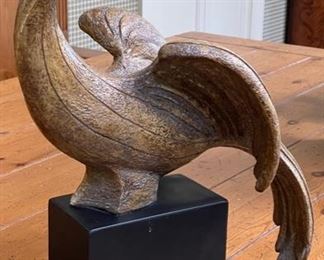 Carved Wood Bird. Measures 14” W x 17” H. Photo 3 of 3.