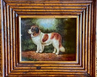 Dodge Portrait. Oil on Canvas. Signed by Artist. Measures 9.5" x 7.5". Photo 1 of 2.