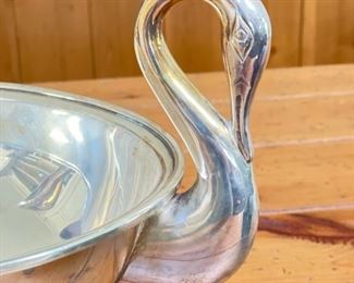 Vintage Andrea Sadek Silver Duck Bowl. Photo 2 of 3.