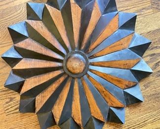 Carved Wood Sunburst - 2 Available.