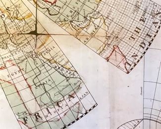 John Churchman Magnetic Atlas or Variation Chart inscribed "For George Washington." Measures 24" x 24". Photo 4 of 4.