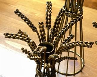 Set of 4 Sheaf of Wheat Candleholders. Photo 2 of 2.