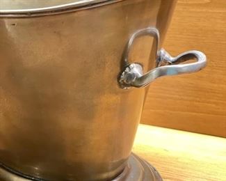 Bronzed Metal Double Wine Bucket. Photo 2 of 2.
