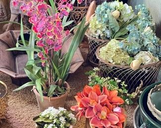 Sample of Faux Plants & Cachepots.