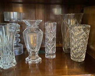 Sample of Cut-Glass & Crystal Vases.
