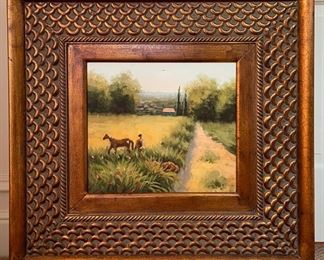 Bucolic-Style Dutch Oil Painting. Oil Painting. Photo 1 of 3.